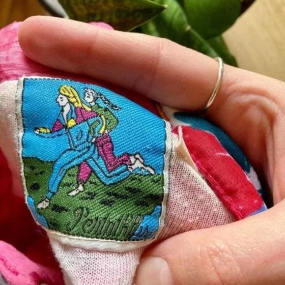 Vintage 90s Pink Streetwear Abstract Graphic Windbreaker Puffer Jacket S - Picture 7 of 10